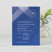 勾配エレガントモノグラムバー（ユダヤ教の）バル・ミツバー招待状 招待状 (スタンド正面)