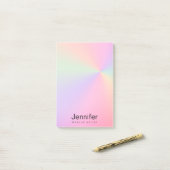勾配カラフルホログラフィモダンック化粧アーティスト ポストイット (デスク上)
