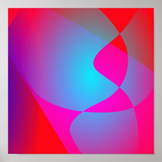 勾配カラフル付き幾何学的エレガントデザイン ポスター (正面)