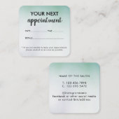 勾配モダン美しいサロン 予約カード (正面/裏面)