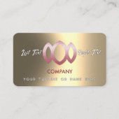 勾配モダン金属金ゴールドテンプレート 名刺 (正面)