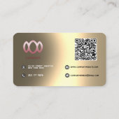 勾配モダン金属金ゴールドテンプレート 名刺 (裏面)