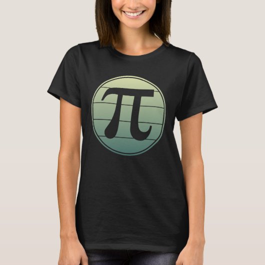 勾配円周率記号(円周率の日) | Happy Piの日の数学 Tシャツ (正面)
