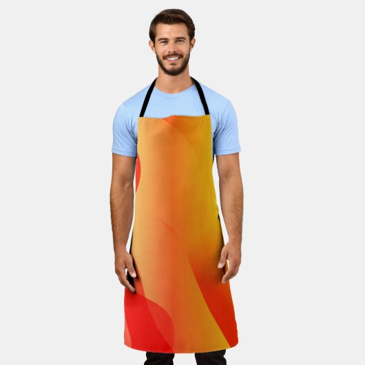 勾配変化点を持つ幾何ぼやけ波形状 エプロン (着用した状態)