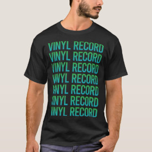 勾配文字レコード Tシャツ