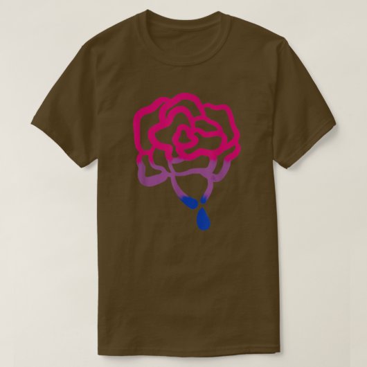 勾配絵を描バラLGBTゲイプライド月 Tシャツ (デザイン正面)