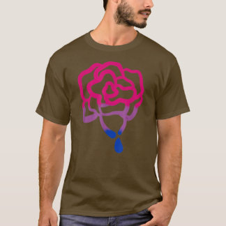勾配絵を描バラLGBTゲイプライド月 Tシャツ