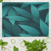 勾配葉熱帯 キッチンタオル (折り畳み)