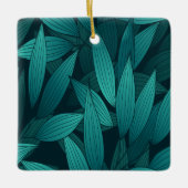 勾配葉熱帯 セラミックオーナメント (正面)