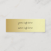 勾配金ゴールドソーシャルメディアビジネスカード スキニー名刺 (裏面)