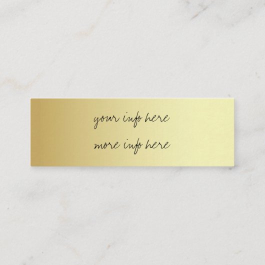 勾配金ゴールドソーシャルメディアビジネスカード スキニー名刺 (裏面)