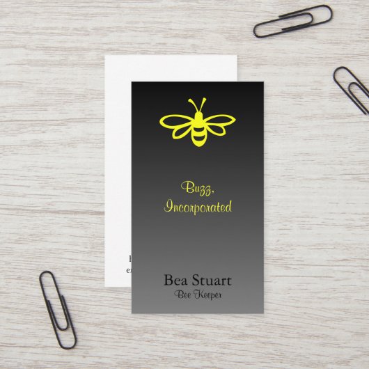 勾配[黒]の蜂[レモン] 名刺 (正面/裏面インサイチュ)