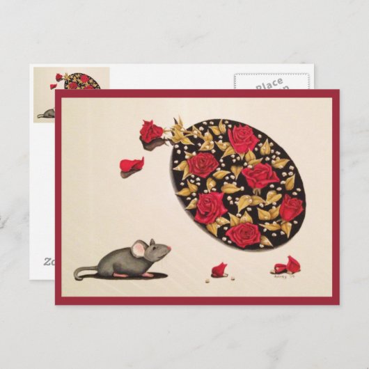 匂いをバラ ポストカード (正面/裏面)