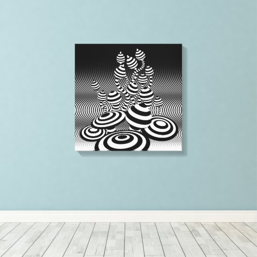 包まれたなキャンバスの芸術の魔法のきのこの光学設計 キャンバスプリント (インサイチュ (ウッドフロア))