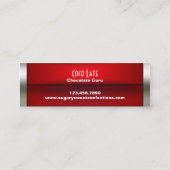 包まれたなチョコレート・バーの名刺 スキニー名刺 (裏面)