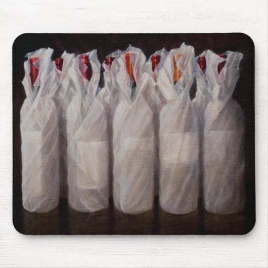 包まれたなワイン・ボトル2010年 マウスパッド (正面)