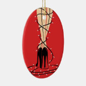 包まれたな楕円形のオーナメント セラミックオーナメント (右)