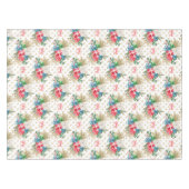 包まれたクリスマスのギフトボックス金ゴールド雪 テーブルクロス (正面(横))