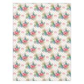 包まれたクリスマスのギフトボックス金ゴールド雪 テーブルクロス (正面)