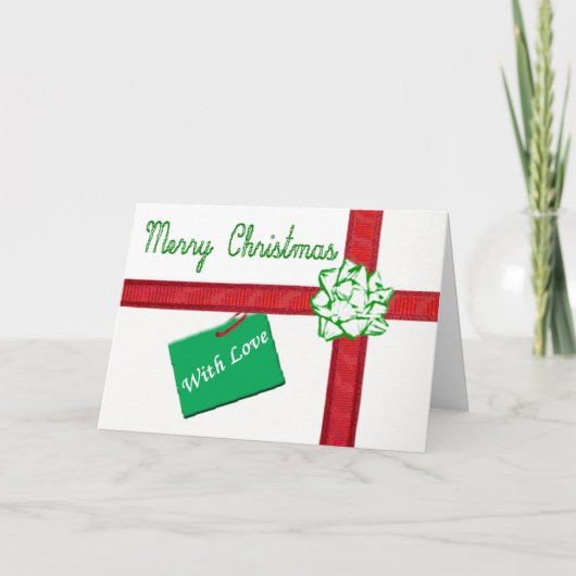 包まれたクリスマスカード シーズンカード (正面)