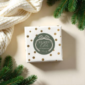 包まれた応援エレガント水玉模様 ラウンドシール