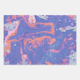 包み紙と水彩クリエイティブパターン ラッピングペーパーシート