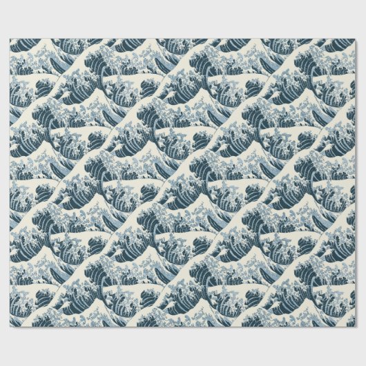 包み紙 – 北斎の波 (フラット)