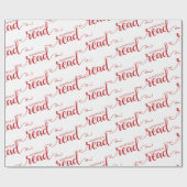 包み読赤と白紙 ラッピングペーパー (フラット)