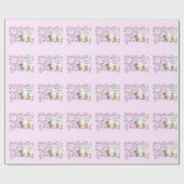 包む紙ピンク結婚のケーキが大好き ラッピングペーパー (フラット)