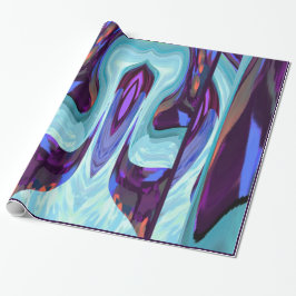 包む紙紫色Ozの土地か青またはオレンジ ラッピングペーパー