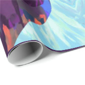 包む紙紫色Ozの土地か青またはオレンジ ラッピングペーパー (ロールコーナー)