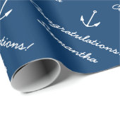 包パーソナライズされた装紙 |ボー航海のトいかり ラッピングペーパー (ロールコーナー)