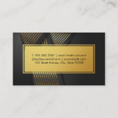 包丁 | 黒いリボン | 金ゴールドストライプ 名刺 (裏面)