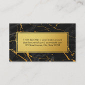 包丁 |黒い大理石 |金属金ゴールド 名刺 (裏面)