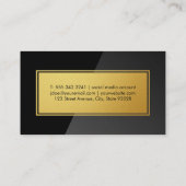 包丁 |黒の光沢 |金属金ゴールド 名刺 (裏面)