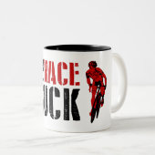 包含して下さい吸(サイクリング)を ツートーンマグカップ (正面右)