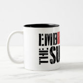 包含して下さい吸(サイクリング)を ツートーンマグカップ (左)