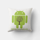 包含して下さい生態系(虫のDroidブラウンの木)を クッション (裏面)