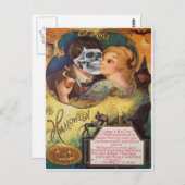 包含します死(ヴィンテージのハロウィンカード)を ポストカード (正面/裏面)