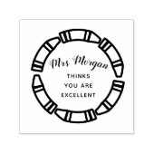 包囲型クレヨン先生優秀性ゴムスタンプ セルフインキングスタンプ (デザイン)