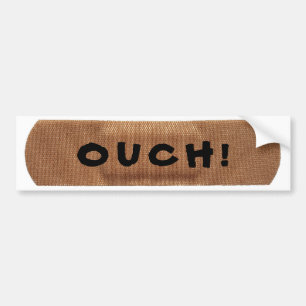 包帯とのOUCH! バンパーステッカー