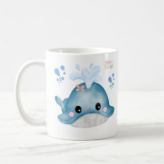 包帯とバブルコーヒーマグ付きクジラ コーヒーマグカップ