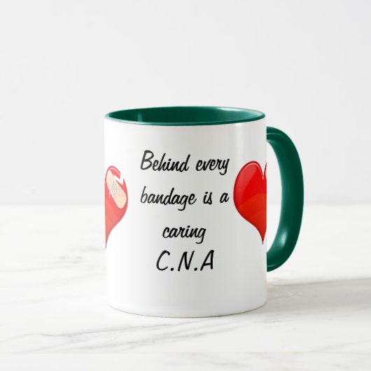 包帯の後ろ マグカップ (正面右)