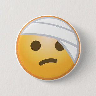 包帯の顔Emoji 缶バッジ