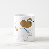 包帯をした足の子犬 コーヒーマグカップ (中央)