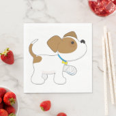 包帯をした足の怪我をした子犬 スタンダードランチョンナプキン (インサイチュ)