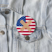 包帯アメリカ国旗 缶バッジ (インサイチュ)