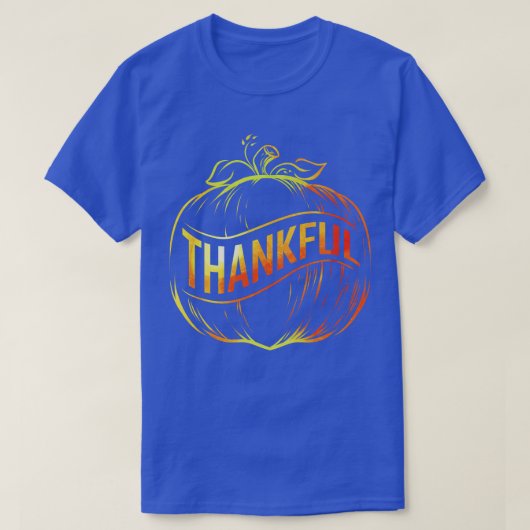 包帯リボン付きカボチャ感謝の感謝祭 Tシャツ (デザイン正面)