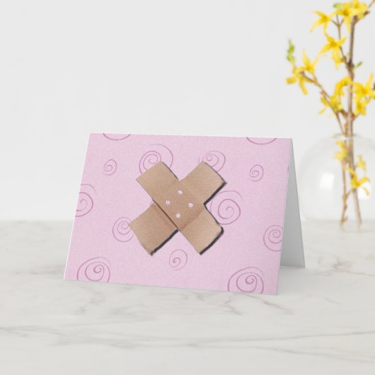 包帯X Get Well Card カード (黄色い花)