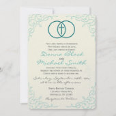 包括された十字宗教結婚式招待状 招待状 (正面)